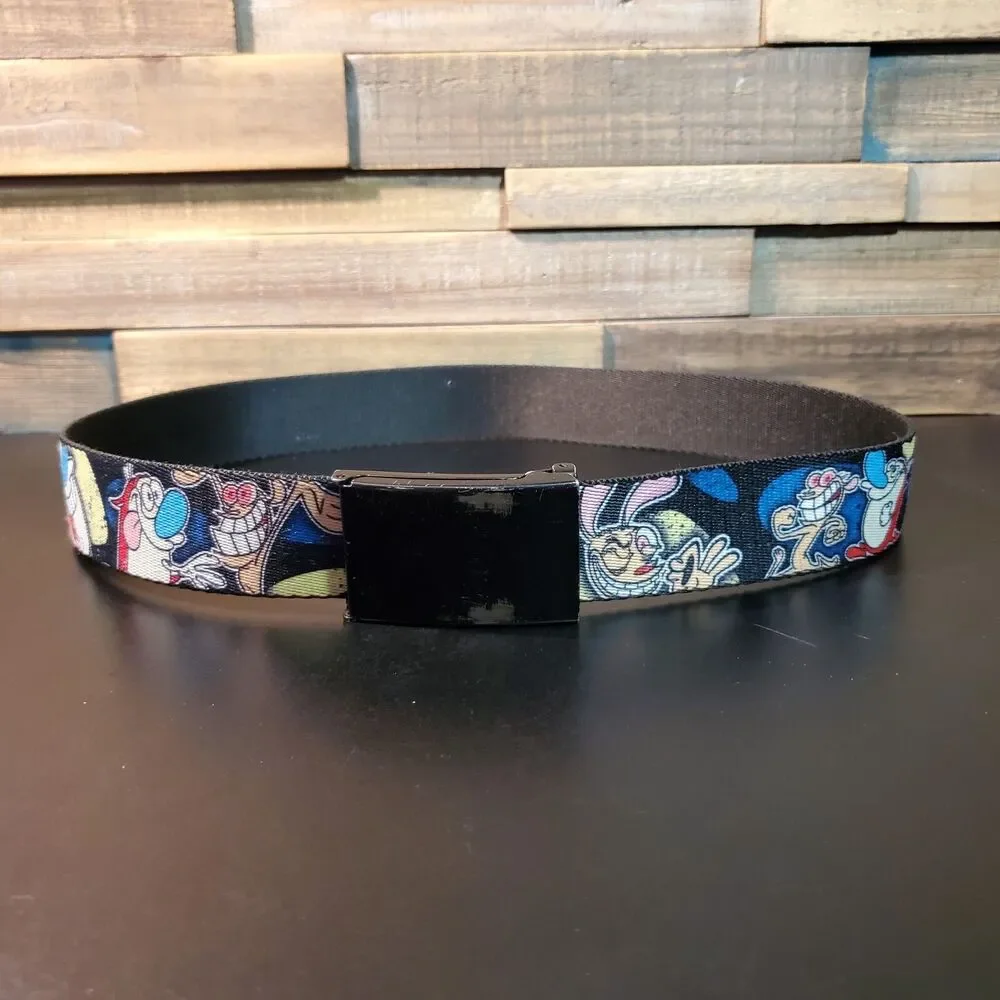 Ren & Stimpy Unisex Belt 36 inches Buckle Down Nickelodeon Animation Y2k